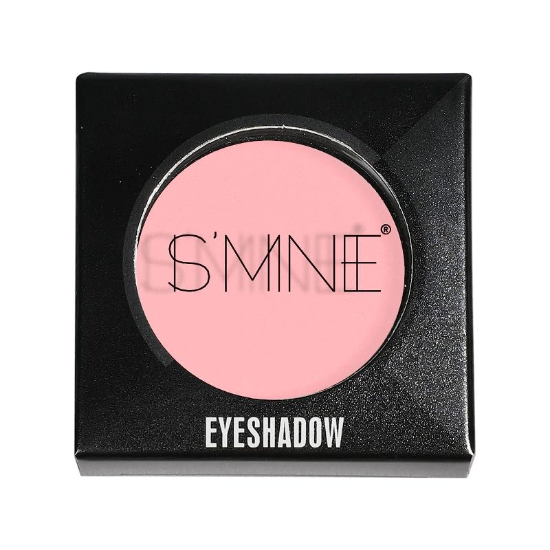 Photo 2 of ISMINE Single Eyeshadow Powder Palette, Matte Light Pink, High Pigment, Longwear Single Eye Makeup for Day & Night

