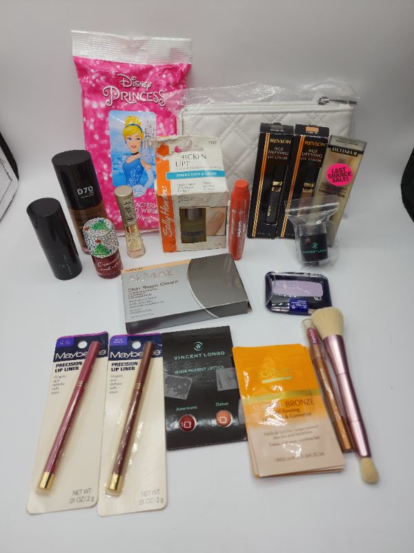 Photo 1 of Miscellaneous Variety Brand Name Cosmetics Including (( Loreal,Mally,Maybelline,Almay,Vincent Longo,Sally Handsen, Revlon,Ultima II, CoverGirl )) Including Discontinued Makeup Products 