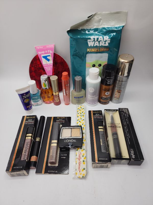 Photo 1 of Miscellaneous Variety Brand Name Cosmetics Including (( Pop, Sally Handsen, Loreal, Revlon, Ultima II Bubble Yum  )) Including Discontinued Makeup Products 