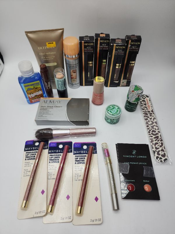 Photo 1 of Miscellaneous Variety Brand Name Cosmetics Including (( Ultima II, Sally Handsen, Maybelline, Revlon, Tonka, Almay, Vincent Longo, Mally, Loreal, Natural Glow)) Including Discontinued Makeup Products 