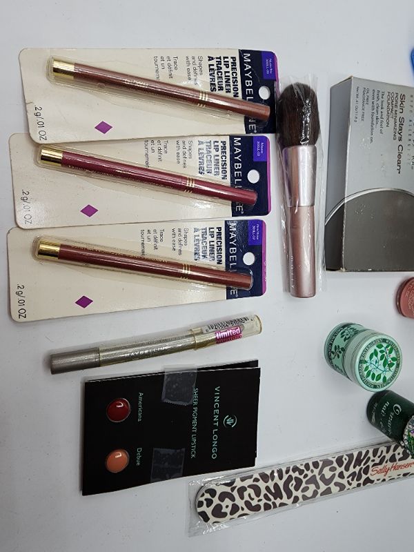 Photo 3 of Miscellaneous Variety Brand Name Cosmetics Including (( Ultima II, Sally Handsen, Maybelline, Revlon, Tonka, Almay, Vincent Longo, Mally, Loreal, Natural Glow)) Including Discontinued Makeup Products 