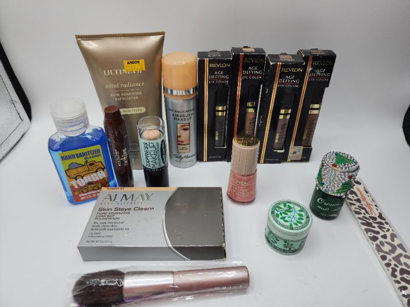 Photo 2 of Miscellaneous Variety Brand Name Cosmetics Including (( Ultima II, Sally Handsen, Maybelline, Revlon, Tonka, Almay, Vincent Longo, Mally, Loreal, Natural Glow)) Including Discontinued Makeup Products 