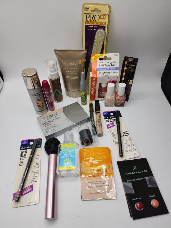 Photo 1 of Miscellaneous Variety Brand Name Cosmetics Including (( Revlon, Sally Handsen, Pro 10, Naturistics, Alamyay, Maybelline, Mally, Pop, Ultima II )) Including Discontinued Makeup Products 