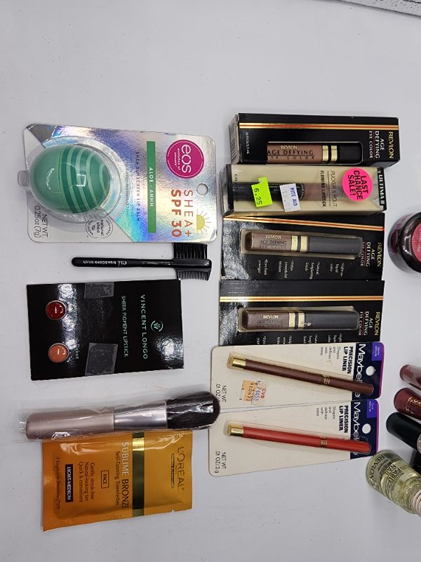 Photo 3 of Miscellaneous Variety Brand Name Cosmetics Including ((Loreal, Eos, Vincent Longo, Elf, Mally, Revlon, Maybeline, Almay)) Including Discontinued Makeup Products 