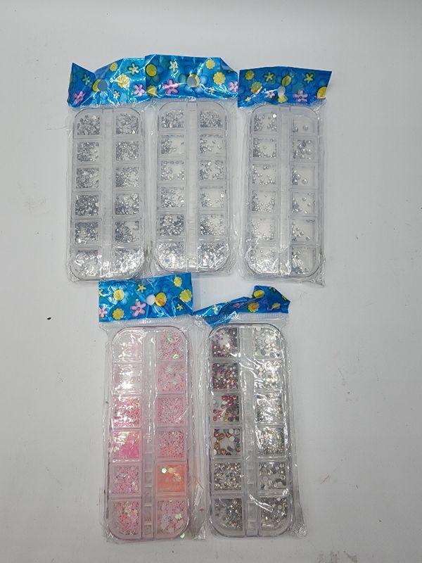 Photo 1 of 5 Pack Nail Art Rhinestone Nail Crystal Gems Nail Diamonds Nail Horse Eye 