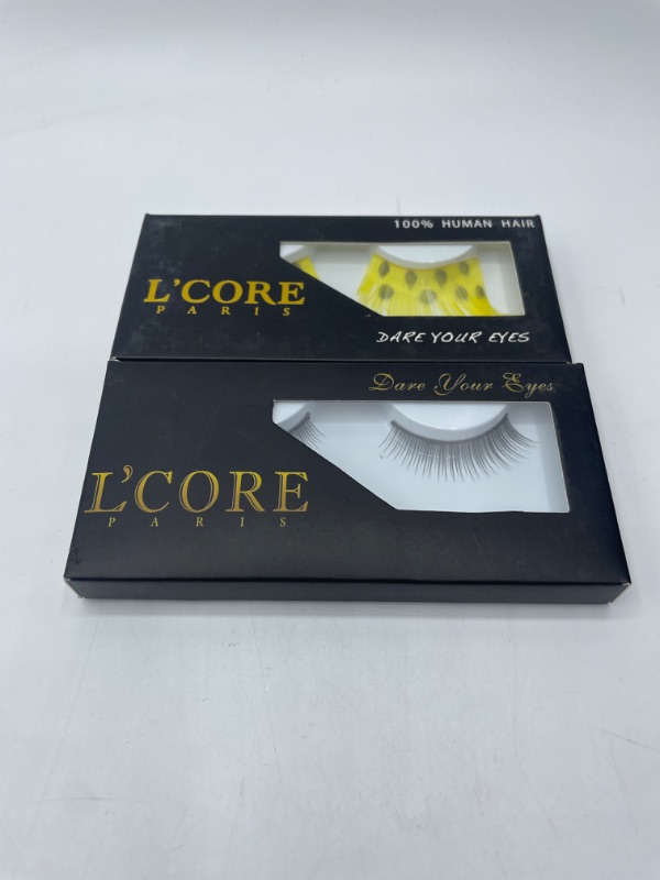 Photo 2 of Lcore 2 Pack Eyelashes Yellow with Dots / Medium Length