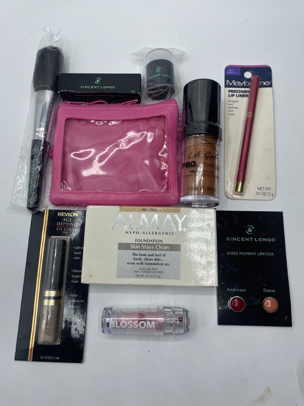 Photo 1 of Miscellaneous Variety Brand Name Cosmetics Including (E.L.F, Vincent Longo, Revlon, LA Girl , Maybelline) And Discontinued Items