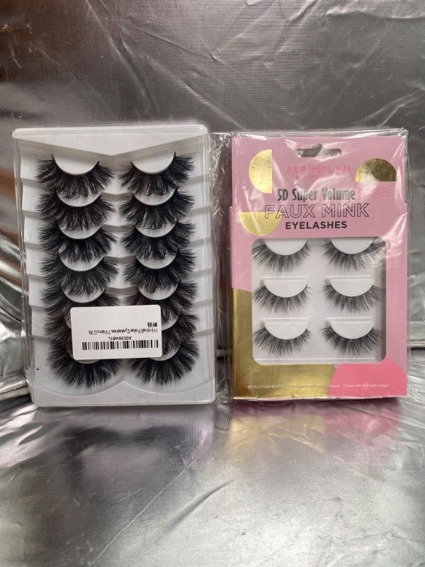 Photo 2 of 5D super volume faux mink eyelashes 6 pairs , 7 pairs of himirell false eyelashes g76