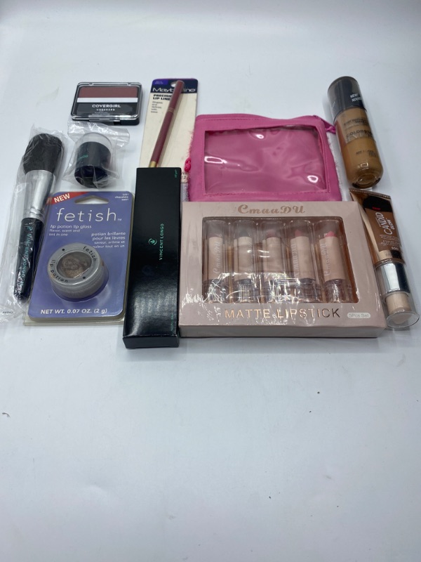 Photo 1 of Miscellaneous Variety Brand Name Cosmetics Including (E.L.F, Vincent Longo, Revlon, Rimmel, Maybeline) And Discontinued Items