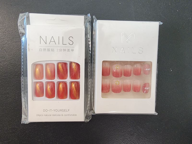 Photo 2 of 4 Pack Fake Nails, 1 Pack of 10 Fake French Toe Nails, 3 Pack Variety Fake Nails 