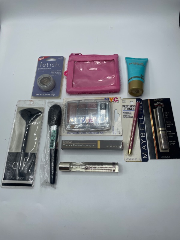 Photo 1 of Miscellaneous Variety Brand Name Cosmetics Including (E.L.F, Vincent Longo, Adore, Loreal, Maybeline) And Discontinued Items
