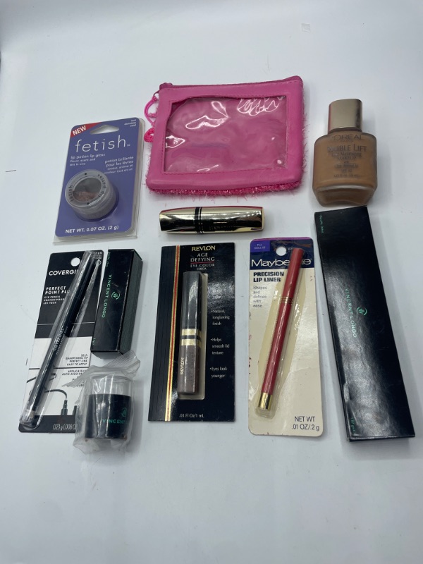 Photo 1 of Miscellaneous Variety Brand Name Cosmetics Including (E.L.F, Vincent Longo, Revlon, Covergirl, Maybelline) And Discontinued Items