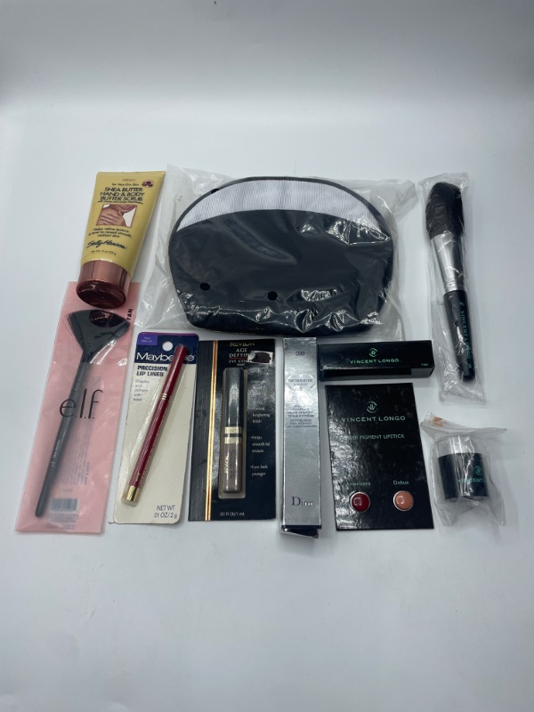 Photo 1 of Miscellaneous Variety Brand Name Cosmetics Including (E.L.F, Vincent Longo, Revlon, DIOR, Sally Hansen, Maybeline) And Discontinued Items