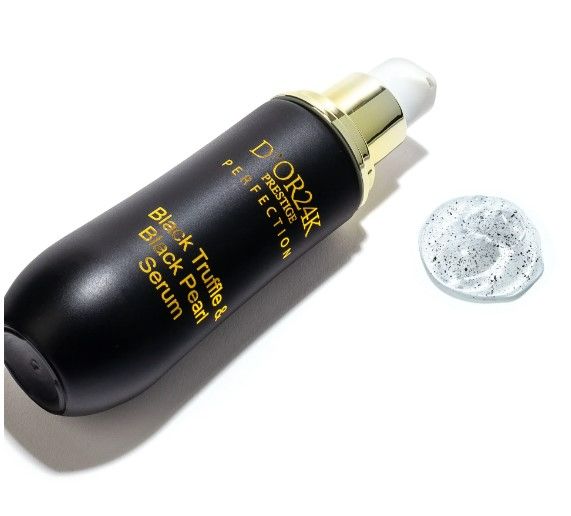 Photo 1 of Black Truffle & Black Pearl Serum Diminish Deep Lines Wrinkles Works with Skins Natural Renewal Process Promote Youthful Appearance Soothe Stressed Skin Boost Collagen Production New