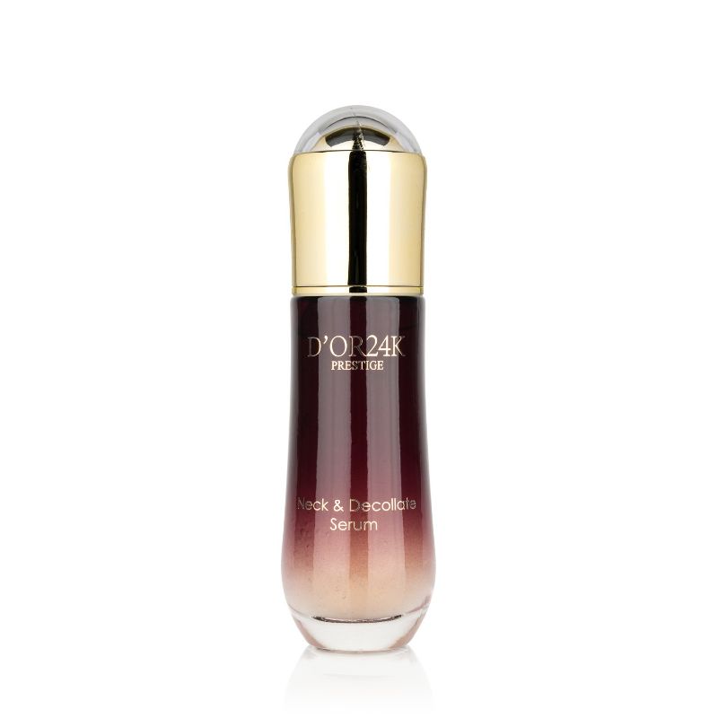 Photo 1 of 24k Gold Infused Neck and Décolleté Serum Target Delicate Skin on Neck and Chest Includes Hyaluronic Acid Vitamin C and Green Tea Hydrate Firm and Smooth Skin Brighten Skin Tone Improve Overall Skin Texture