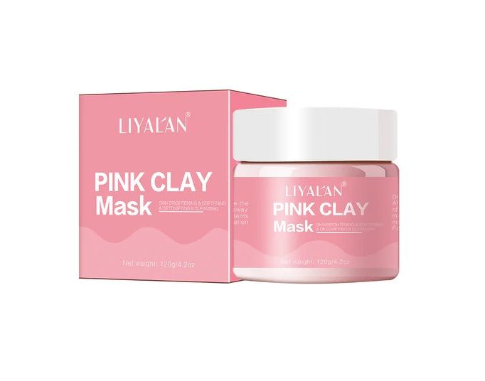 Photo 1 of Pink Clay Mask Reduces Skin Inflammation Helps Remove Eczema and Acne Contains Antioxidants Cleanses and Provides Anti Aging Effect Tones to Skin Speed Up healing for Pimples New