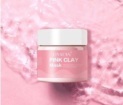 Photo 2 of Pink Clay Mask Reduces Skin Inflammation Helps Remove Eczema and Acne Contains Antioxidants Cleanses and Provides Anti Aging Effect Tones to Skin Speed Up healing for Pimples New