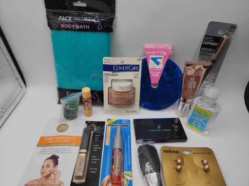 Photo 3 of Miscellaneous Variety Brand Name Cosmetics Including (( Vincent Longo, Cover Girl, Revlon, Blossom, Models Own, Miss Spa, Lip Smackers, Loreal, Naturistic,Karina, Sally Hansen))  Including Discontinued Makeup Products