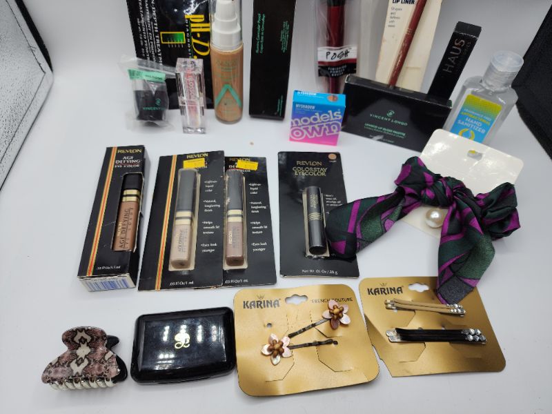 Photo 2 of Miscellaneous Variety Brand Name Cosmetics Including (( Models Own, Revlon, Vincent Longo, Maybelline, Blossom,Wella, Haus,Posh)  Including Discontinued Makeup Products