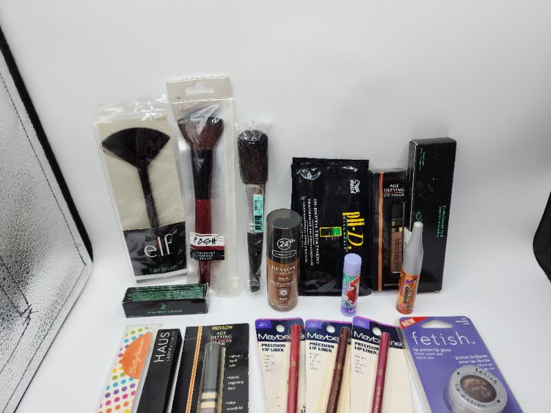 Photo 2 of Miscellaneous Variety Brand Name Cosmetics Including (( Elf, Revlon, Wella, Fetish, Sally Hansen, Maybelline, Haus, Vincent Longo))  Including Discontinued Makeup Products