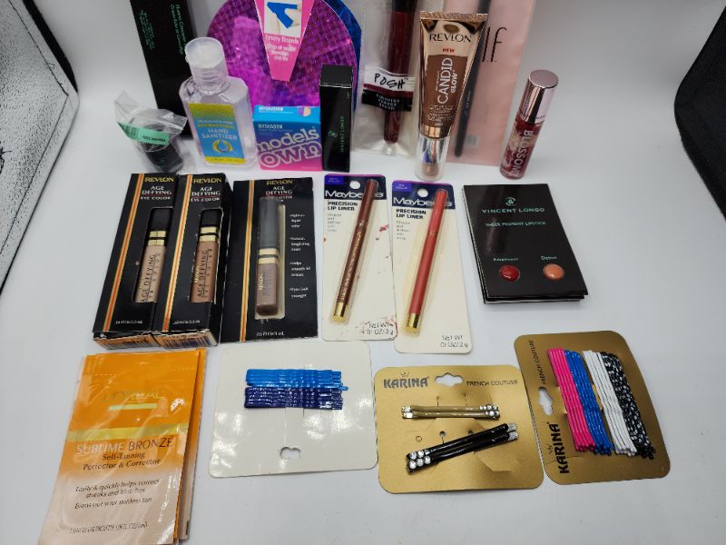 Photo 2 of Miscellaneous Variety Brand Name Cosmetics Including (( Posh, Elf, Revlon, Blossom, Loreal, Sally Hansen, Maybelline, Model Owns Vincent Longo))  Including Discontinued Makeup Products