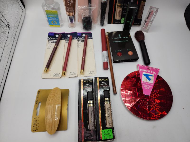 Photo 3 of Miscellaneous Variety Brand Name Cosmetics Including ((  Elf, Revlon, Blossom, Sally Hansen, Maybelline, Jordana, Vincent Longo))  Including Discontinued Makeup Products