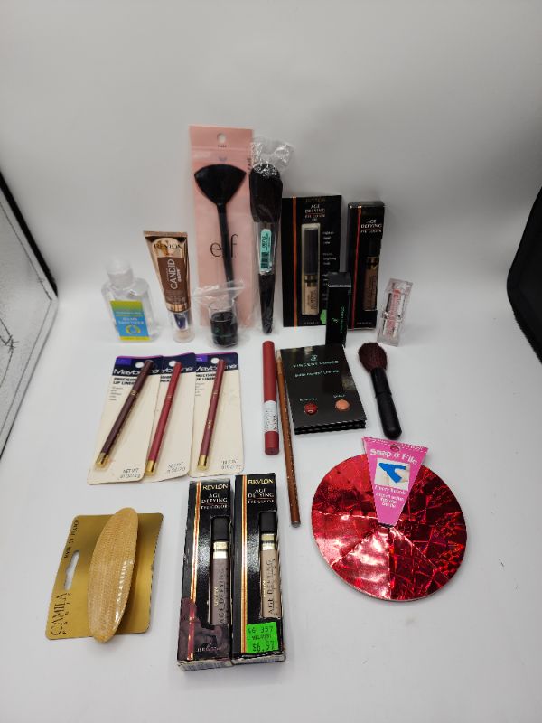 Photo 1 of Miscellaneous Variety Brand Name Cosmetics Including ((  Elf, Revlon, Blossom, Sally Hansen, Maybelline, Jordana, Vincent Longo))  Including Discontinued Makeup Products