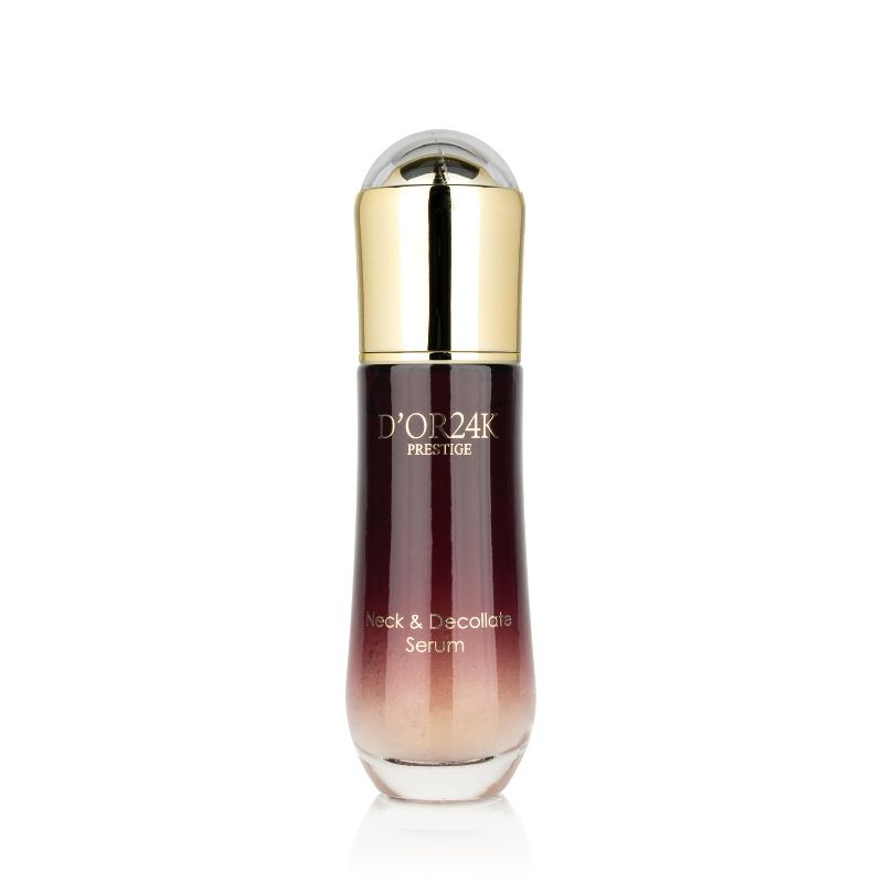 Photo 1 of 24k Gold Infused Neck and Décolleté Serum Target Delicate Skin on Neck and Chest Includes Hyaluronic Acid Vitamin C and Green Tea Hydrate Firm and Smooth Skin Brighten Skin Tone Improve Overall Skin Texture 