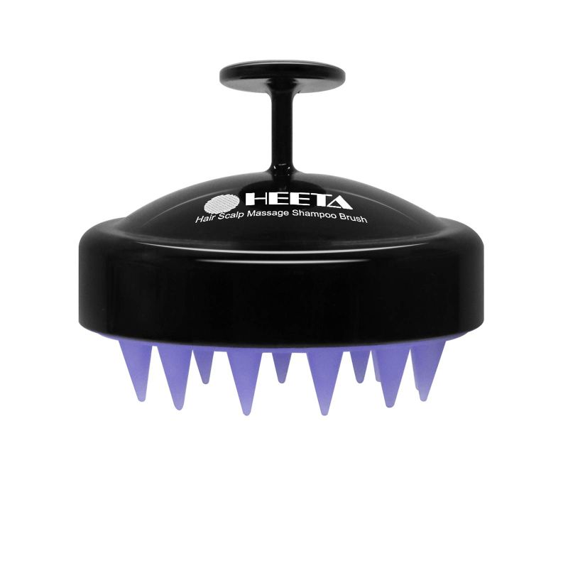 Photo 1 of Hair Shampoo Brush, HEETA Scalp Care Hair Brush with Soft Silicone Scalp Massager (Black)