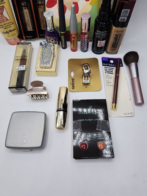 Photo 2 of Miscellaneous Variety Brand Name Cosmetics Including (( Maybelline, Revlon, Elf, Vincent Longo, Blossom, Ultima II, Mally, Avon, It Style)) Including Discontinued Makeup Products