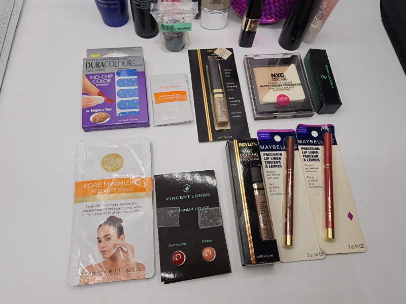 Photo 3 of Miscellaneous Variety Brand Name Cosmetics Including (( NYC, Vincent Longo, Shania Starlight, Sally Hansen, Revlon, DuraColur, Miss Spa, Maybelline, Blossom))  Including Discontinued Makeup Products
