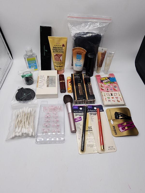 Photo 1 of Miscellaneous Variety Brand Name Cosmetics Including (( NYC, Vincent Longo, Shania Starlight, Sally Hansen, Revlon, DuraColur, Miss Spa, Maybelline, Blossom))  Including Discontinued Makeup Products