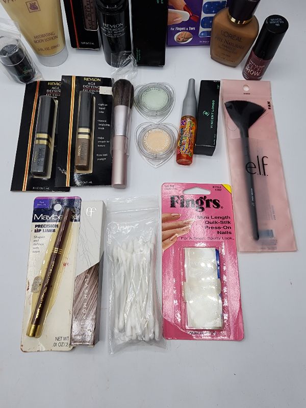 Photo 2 of Miscellaneous Variety Brand Name Cosmetics Including (( Elf, Vincent Longo,  Revlon, Maybelline, Loreal, Mally, Vanderbilt))  Including Discontinued Makeup Products