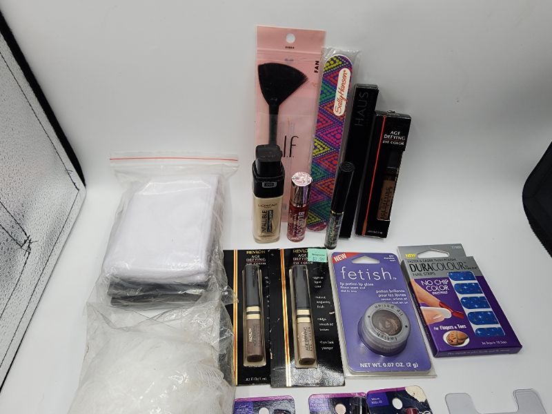 Photo 3 of Miscellaneous Variety Brand Name Cosmetics Including (( Elf, Haus, Sally Hansen, Revlon, Loreal, Blossom, Fetish, Vincent Longo))  Including Discontinued Makeup Products