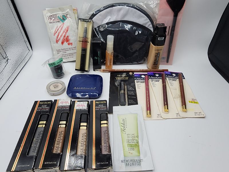 Photo 2 of Miscellaneous Variety Brand Name Cosmetics Including (( Loreal, Ultima II, Cabot, Elf, Revlon, Maybelline, Vincent Longo, Jordana, Fekkai)) Including Discontinued Makeup Products