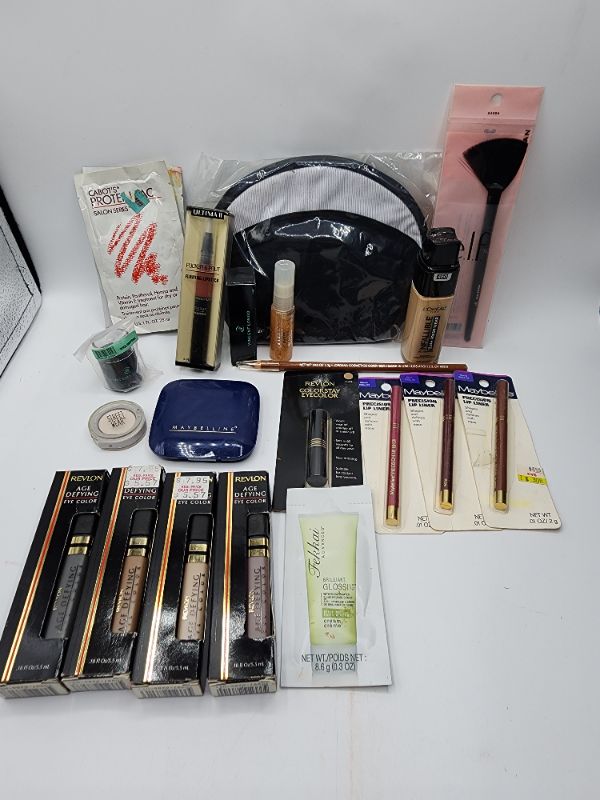 Photo 1 of Miscellaneous Variety Brand Name Cosmetics Including (( Loreal, Ultima II, Cabot, Elf, Revlon, Maybelline, Vincent Longo, Jordana, Fekkai)) Including Discontinued Makeup Products