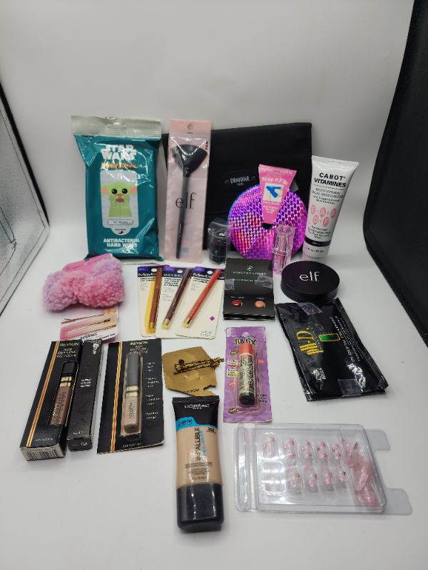 Photo 1 of Miscellaneous Variety Brand Name Cosmetics Including (( Cabbots, Sally Hansen, Elf, Maybelline, Fip Lix, Wella))   Including Discontinued Makeup Products