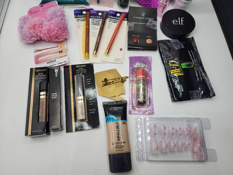 Photo 3 of Miscellaneous Variety Brand Name Cosmetics Including (( Cabbots, Sally Hansen, Elf, Maybelline, Fip Lix, Wella))   Including Discontinued Makeup Products