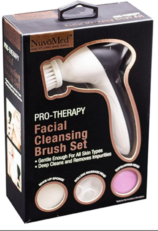 Photo 2 of Pro Therapy Facial Cleansing Brush Set 1 Makeup Sponge, 1 Rolling Massage Head & 1 Exfoliating Head 