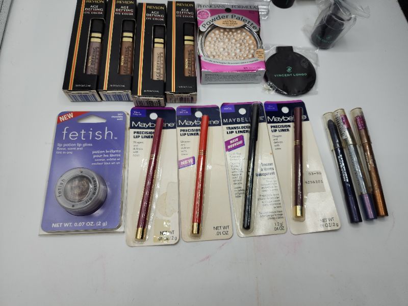 Photo 3 of Miscellaneous Variety Brand Name Cosmetics Including ((Revlon, Maybelline, Fethish, Vincent Longo, Physcians Formula)) Including Discontinued Makeup Products