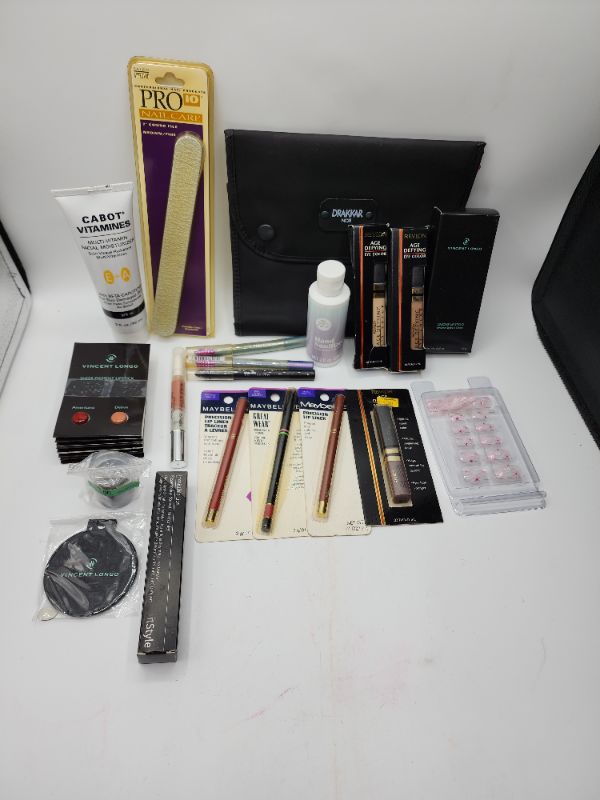 Photo 1 of Miscellaneous Variety Brand Name Cosmetics Including (( Cabot, Revlon, Maybelline, Vincent Longo, Sally Hansen, Pro 10, It Style))   Including Discontinued Makeup Products