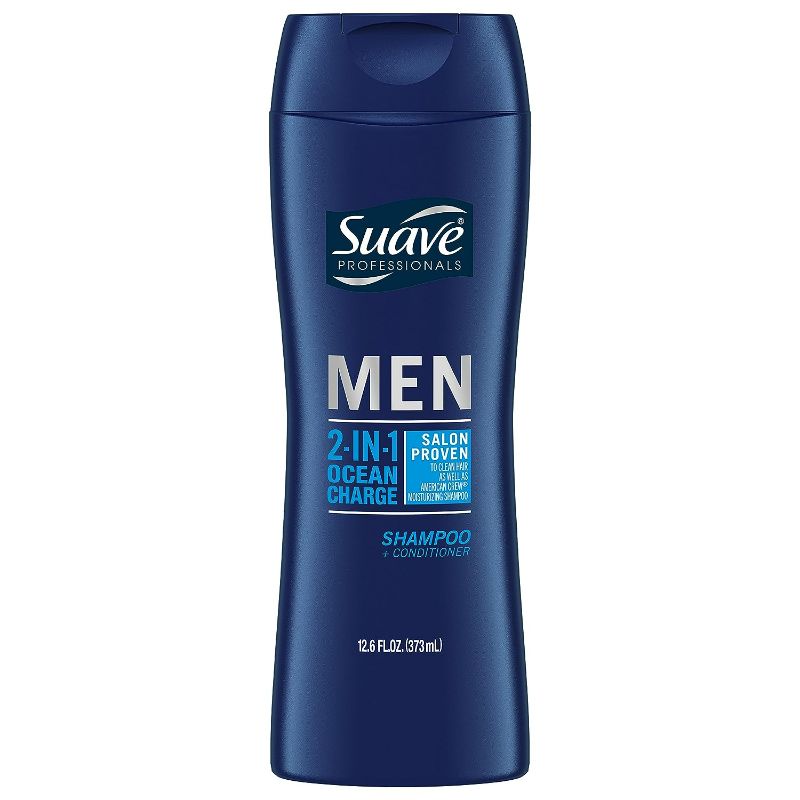 Photo 1 of Suave Men 2 in 1 Shampoo and Conditioner, Ocean Charge, 12.6 Fl Oz (Pack of 2)