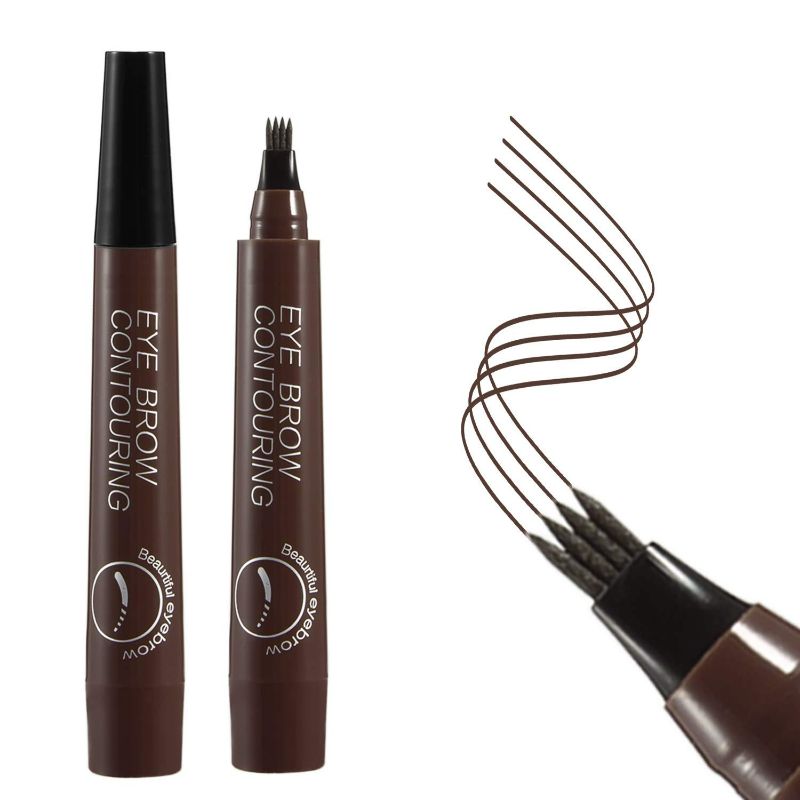 Photo 1 of 6 Pack Apooliy Eyebrow Tattoo Pen Waterproof Microblading Eyebrow Pencil with a Micro-Fork Tip Applicator Creates Natural Looking Brows Effortlessly