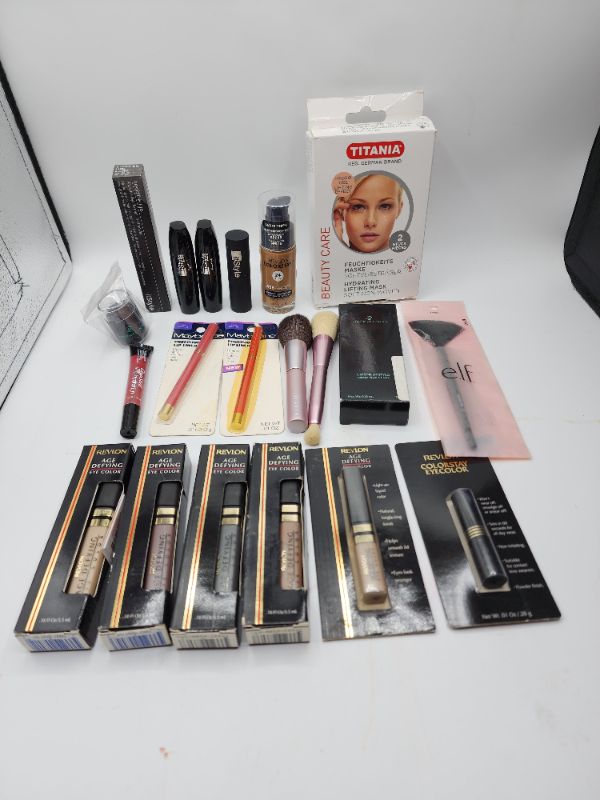 Photo 1 of Miscellaneous Variety Brand Name Cosmetics Including ((Maybelline, Vincent Longo, ItStyle, ChapStick, Revlon, Elf, Mally, Titania)) Including Discontinued Makeup Products