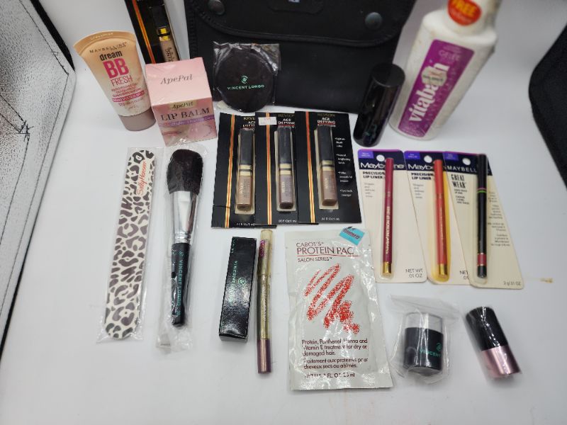 Photo 3 of Miscellaneous Variety Brand Name Cosmetics Including (( Sally Hansen, Vitaban, Cabot, Maybelline, Vincent Longo, Mally, Revlon, Drakkar)) Including Discontinued Makeup Products