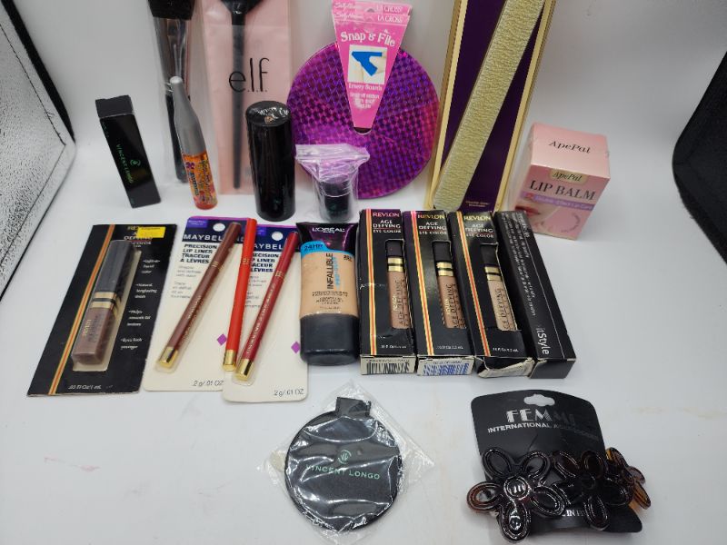 Photo 2 of Miscellaneous Variety Brand Name Cosmetics Including (( Sally Hansen, Pro 10, Naturistics, Maybelline, Vincent Longo, Revlon, Elf)) Including Discontinued Makeup Products