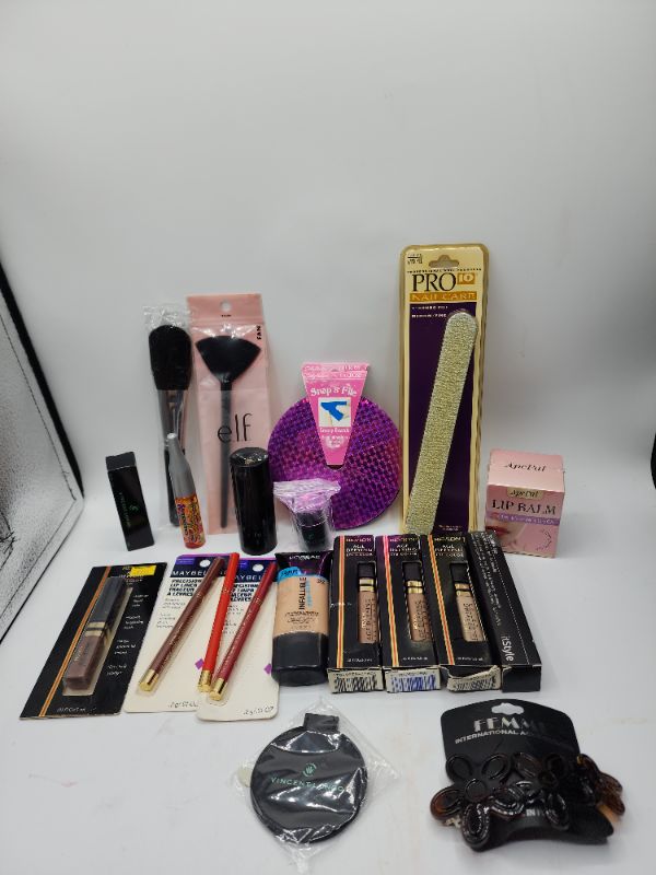 Photo 1 of Miscellaneous Variety Brand Name Cosmetics Including (( Sally Hansen, Pro 10, Naturistics, Maybelline, Vincent Longo, Revlon, Elf)) Including Discontinued Makeup Products