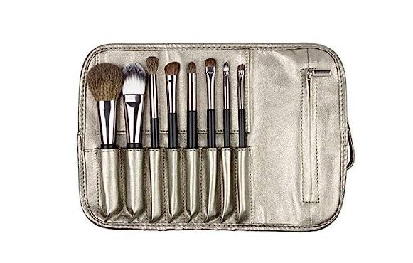 Photo 1 of Matto Travel Makeup Brush Set 8-Piece Makeup Brushes with Travel Pouch Bag Including 5 Nature Goat Hairs and 3 Synthetic Fibers Make Up Brushes
