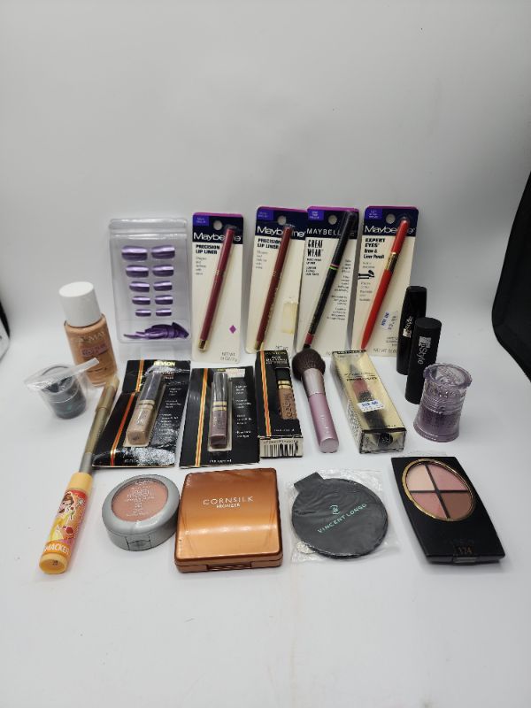 Photo 1 of Miscellaneous Variety Brand Name Cosmetics Including (( Maybelline, Revlon, Lip Smackers, Vincent Longo, Mally, ItStyle, Almay, Ultima II, Cornsilk, Loreal, Nyc)) Including Discontinued Makeup Products