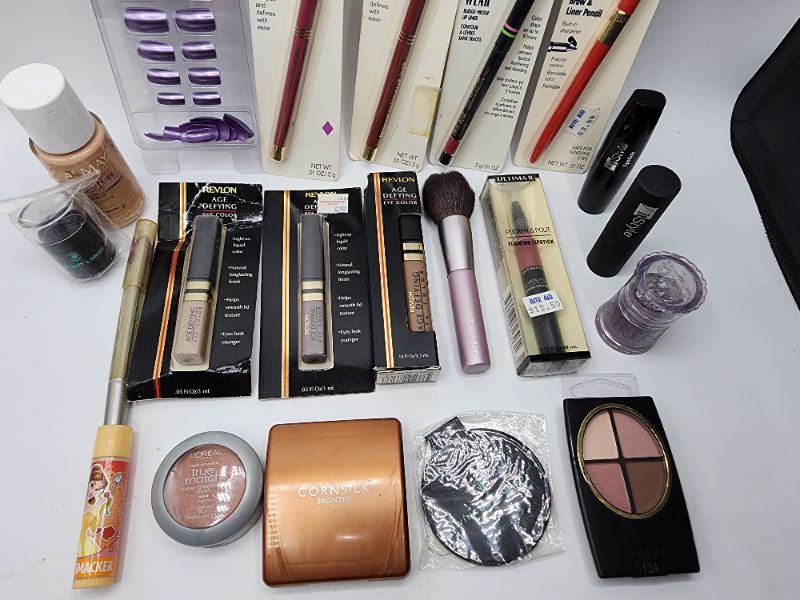 Photo 3 of Miscellaneous Variety Brand Name Cosmetics Including (( Maybelline, Revlon, Lip Smackers, Vincent Longo, Mally, ItStyle, Almay, Ultima II, Cornsilk, Loreal, Nyc)) Including Discontinued Makeup Products